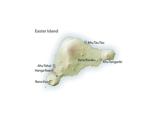 Osterinsel Rapa Nui Landkarte