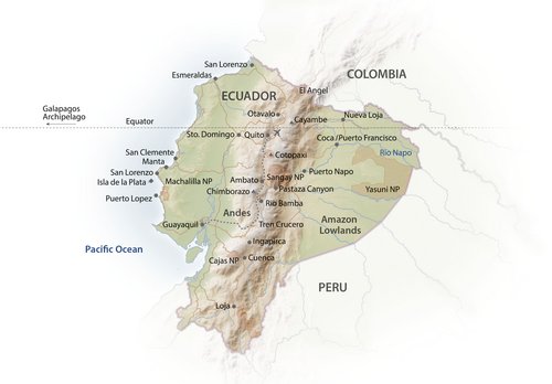 Ecuador Landkarte