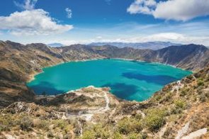 Quilotoa Kratersee in den Anden Ecuadors