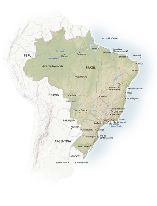 Brasilien Landkarte