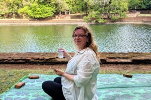 Kleine Pause in Anuradhapura während der Fahrradtour