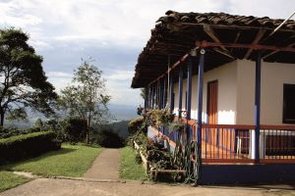 Kaffeefarm im Hochland Kolumbiens 