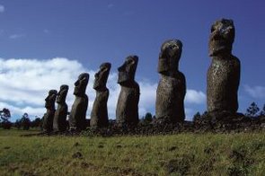 Moais auf der Osterinsel, Ahu Akivi