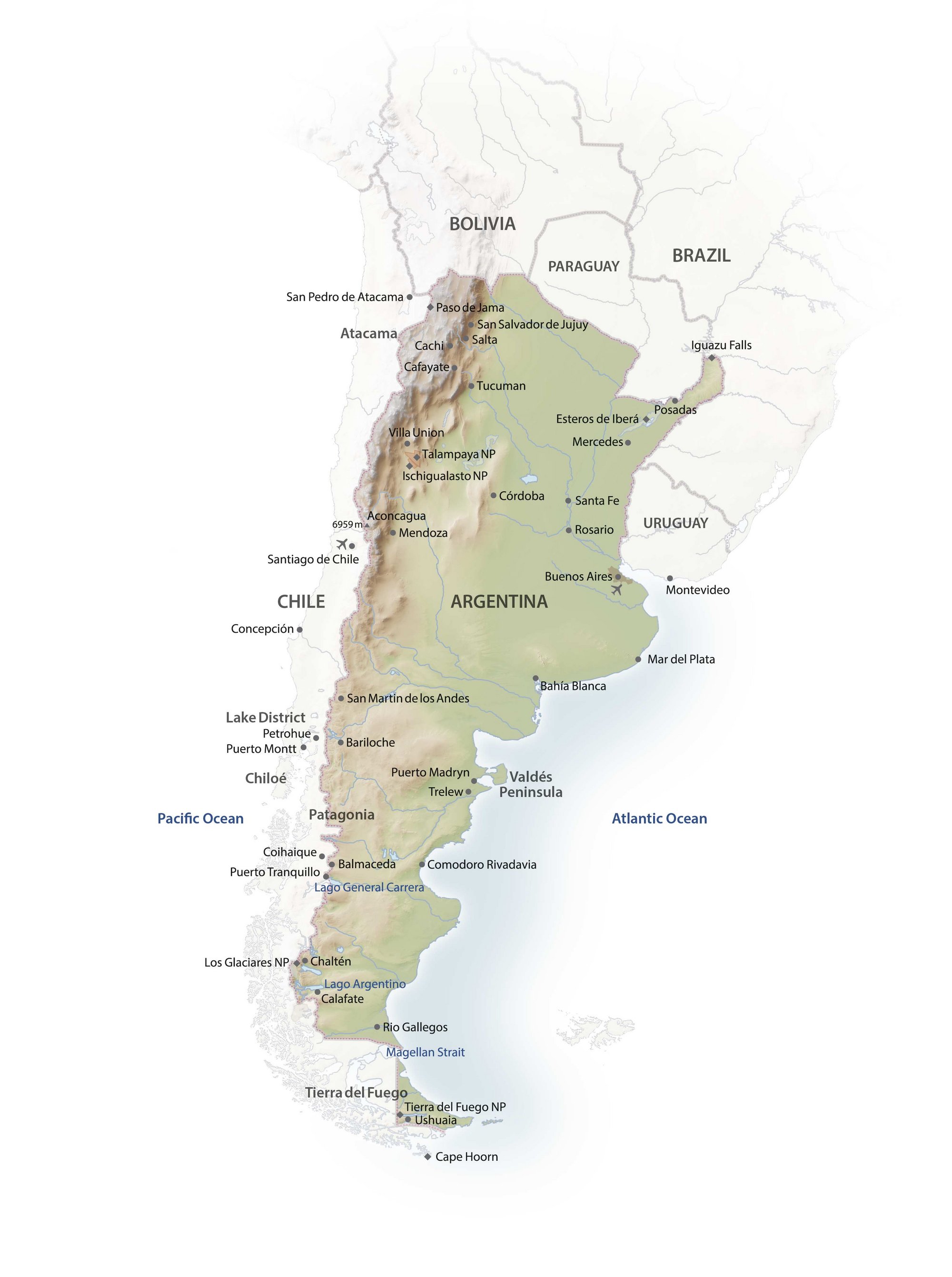 Argentinien Landkarte