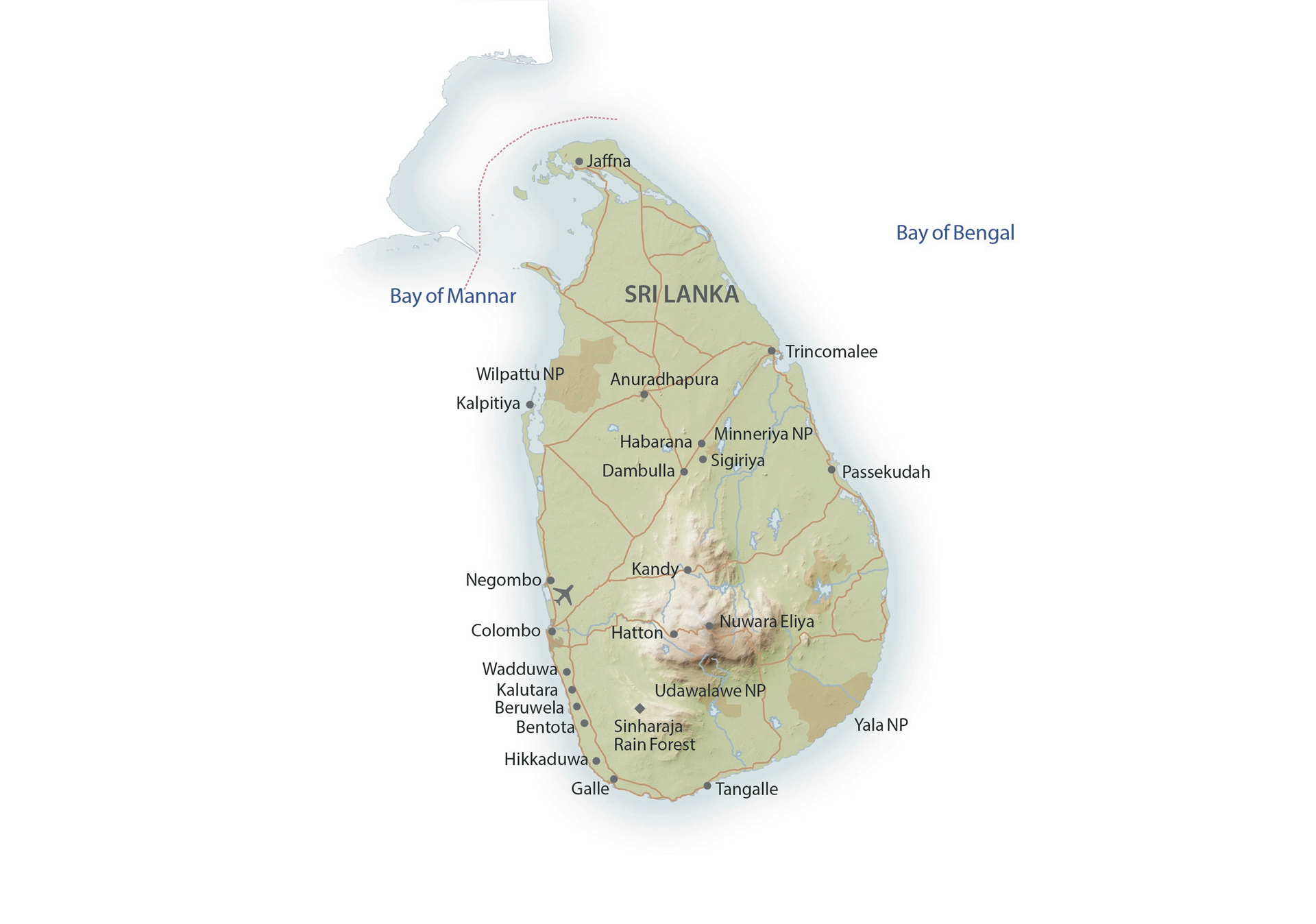 Sri Lanka Landkarte