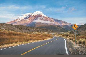 amazing view of chimborazo mountain, ecuador
