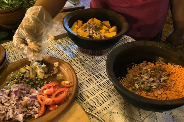 Kochkurs in Sri Lanka - Hier haben wir Dhal und ein Kürbiscurry gekocht